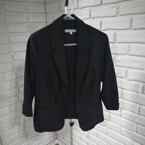 Cleo Petites Ladies Black 3/4 Length Sleeve Blazer